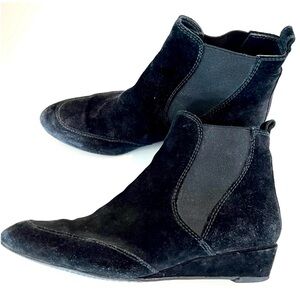 Stuart Weitzman Suede Chelsea Beatle Boots